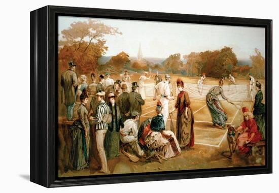 Victorian Tennis Match-null-Framed Stretched Canvas