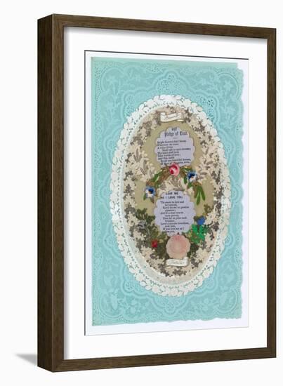 Victorian Valentine Card-null-Framed Giclee Print