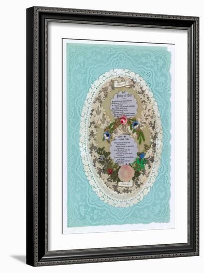 Victorian Valentine Card-null-Framed Giclee Print