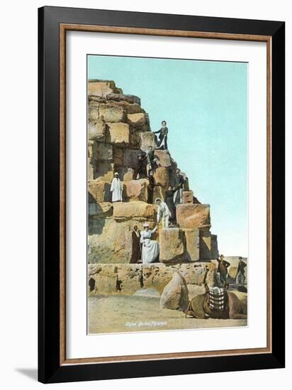 Victorians on Great Pyramid-null-Framed Art Print