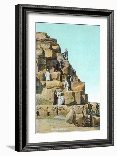 Victorians on Great Pyramid-null-Framed Art Print