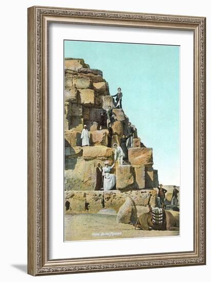 Victorians on Great Pyramid-null-Framed Premium Giclee Print