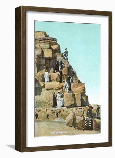 Victorians on Great Pyramid-null-Framed Premium Giclee Print