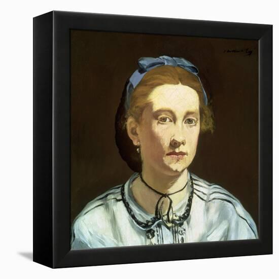 Victorine Meurent by ‰Douard Manet-Édouard Manet-Framed Premier Image Canvas