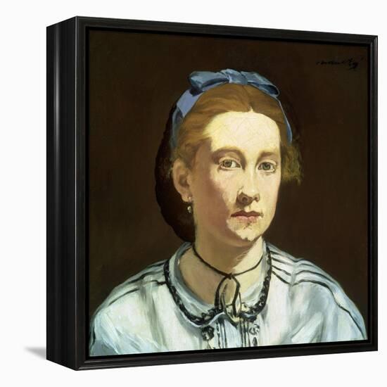 Victorine Meurent by ‰Douard Manet-Édouard Manet-Framed Premier Image Canvas