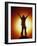 Victorious Climber Silhouetted by the Sun-null-Framed Photographic Print