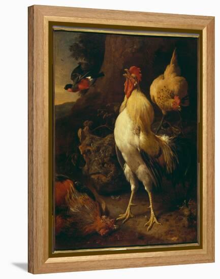 Victorious Cockerel-Melchior de Hondecoeter-Framed Premier Image Canvas