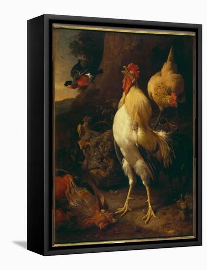 Victorious Cockerel-Melchior de Hondecoeter-Framed Premier Image Canvas