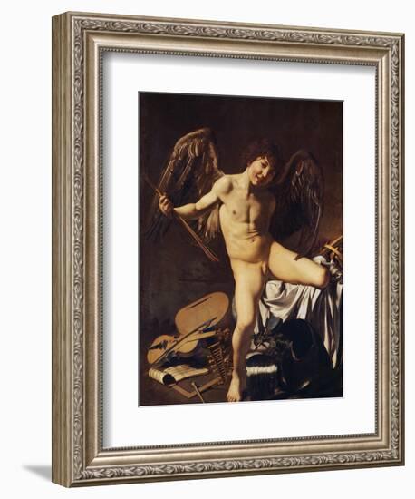 Victorious Cupid, 1602-Caravaggio-Framed Giclee Print