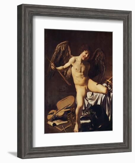 Victorious Cupid, 1602-Caravaggio-Framed Giclee Print