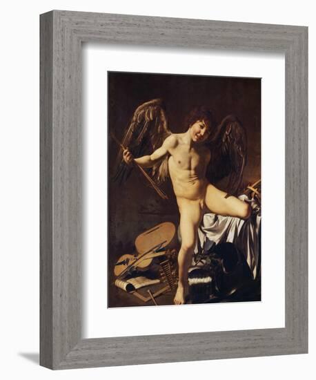 Victorious Cupid, 1602-Caravaggio-Framed Giclee Print