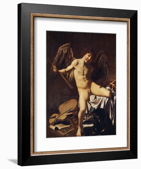 Victorious Cupid, 1602-Caravaggio-Framed Giclee Print