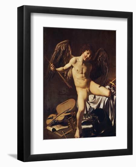 Victorious Cupid, 1602-Caravaggio-Framed Giclee Print