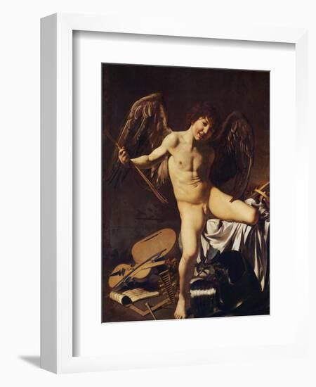 Victorious Cupid, 1602-Caravaggio-Framed Giclee Print