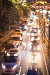 Double Exposure of Night Traffic Scene-victorn-Framed Premier Image Canvas