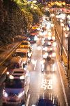 Double Exposure of Night Traffic Scene-victorn-Framed Photographic Print