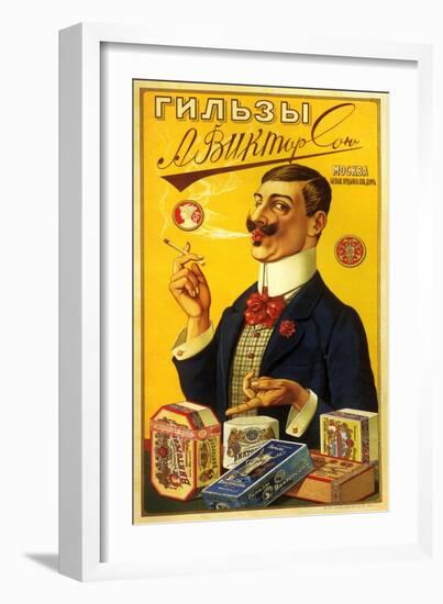 Victorson Cigarettes and Tobacco Smoking Is a Pleasure-null-Framed Art Print