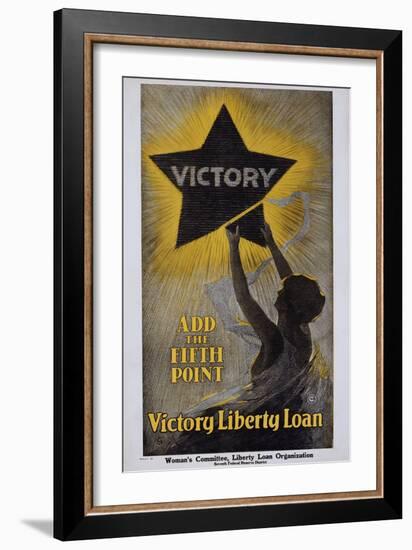 Victory - Add the Fifth Point - Victory Liberty Loan Poster-null-Framed Giclee Print