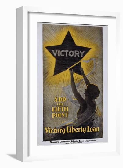 Victory - Add the Fifth Point - Victory Liberty Loan Poster-null-Framed Giclee Print