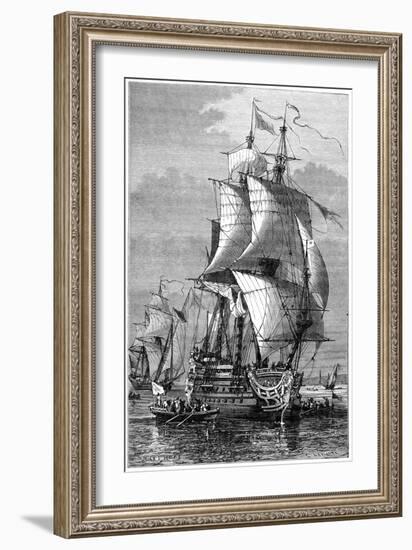 Victory by Abraham Duquesne over Admiral Michel Adriaanzoon De Ruyter, 1898-Laplante-Framed Giclee Print