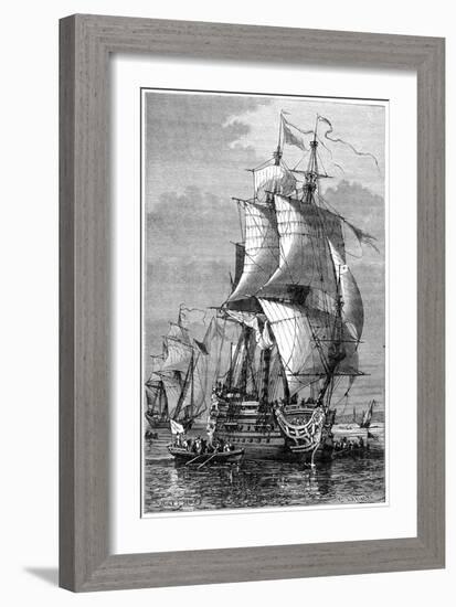 Victory by Abraham Duquesne over Admiral Michel Adriaanzoon De Ruyter, 1898-Laplante-Framed Giclee Print