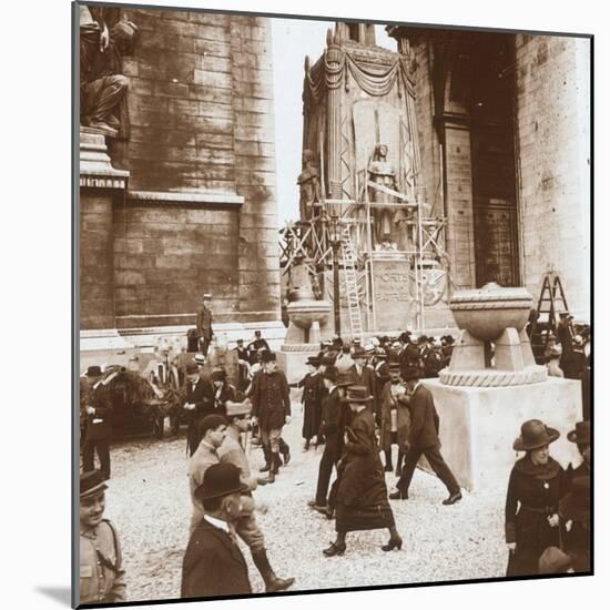 Victory celebration, civilians at the Arc de Triomphe, Paris, France, July 1919-Unknown-Mounted Photographic Print
