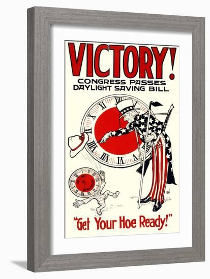 Victory! Congress Passes Daylight Savings Bill Poster-null-Framed Giclee Print