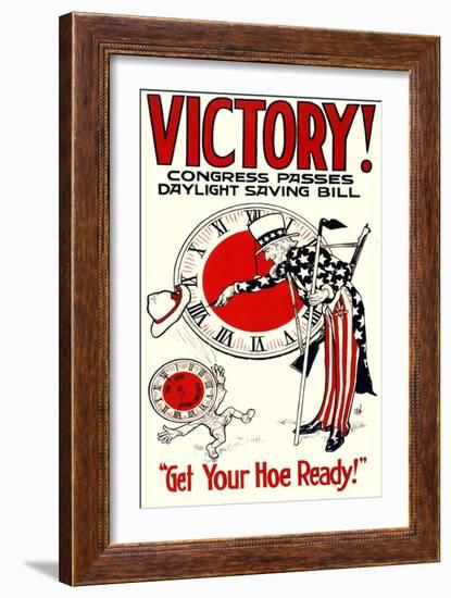 Victory! Congress Passes Daylight Savings Bill Poster-null-Framed Giclee Print