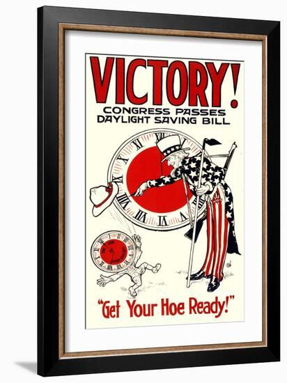 Victory! Congress Passes Daylight Savings Bill Poster-null-Framed Giclee Print