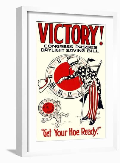 Victory! Congress Passes Daylight Savings Bill Poster-null-Framed Giclee Print