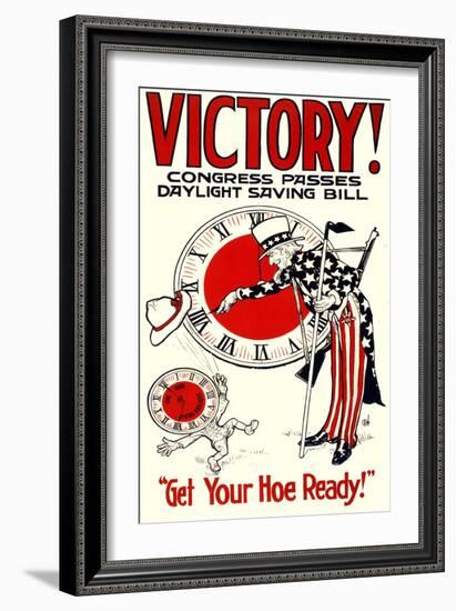 Victory! Congress Passes Daylight Savings Bill Poster-null-Framed Giclee Print