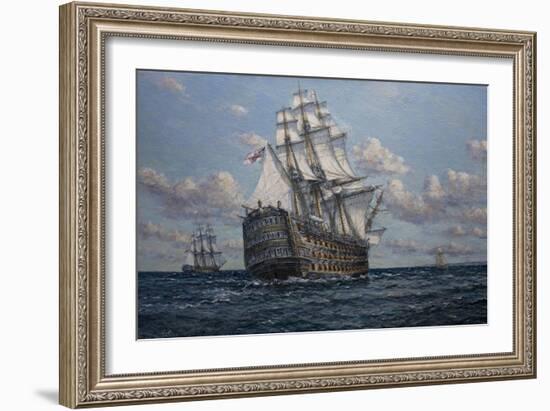 'Victory' Flagship of Vice Admiral Lord Nelson, 2010-John Sutton-Framed Giclee Print