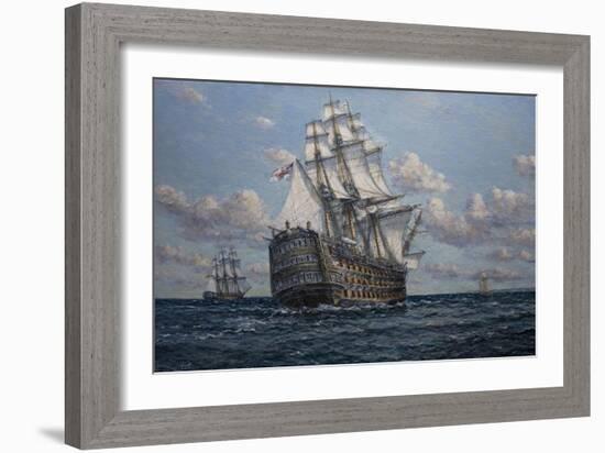 'Victory' Flagship of Vice Admiral Lord Nelson, 2010-John Sutton-Framed Giclee Print