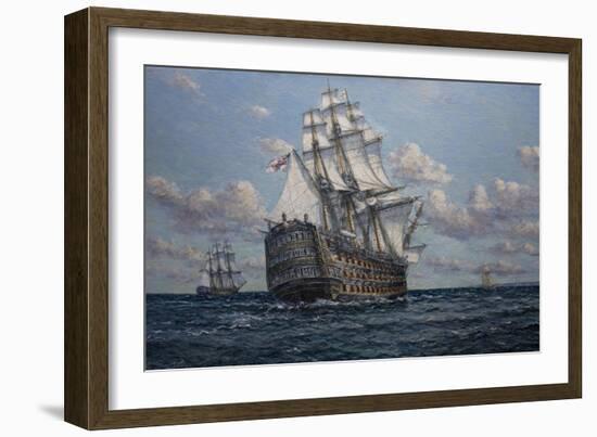 'Victory' Flagship of Vice Admiral Lord Nelson, 2010-John Sutton-Framed Giclee Print