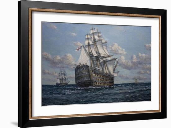 'Victory' Flagship of Vice Admiral Lord Nelson, 2010-John Sutton-Framed Giclee Print