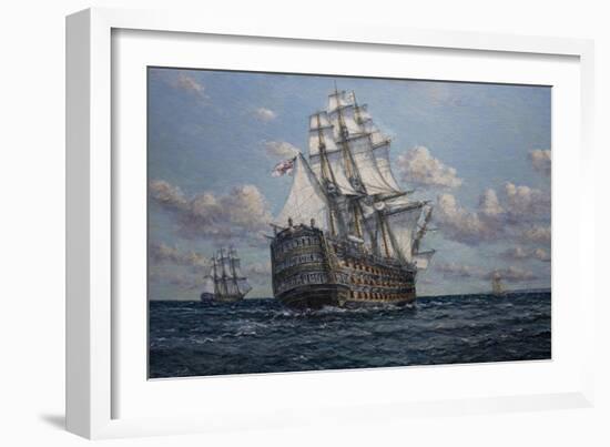 'Victory' Flagship of Vice Admiral Lord Nelson, 2010-John Sutton-Framed Giclee Print