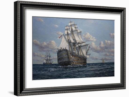 'Victory' Flagship of Vice Admiral Lord Nelson, 2010-John Sutton-Framed Giclee Print