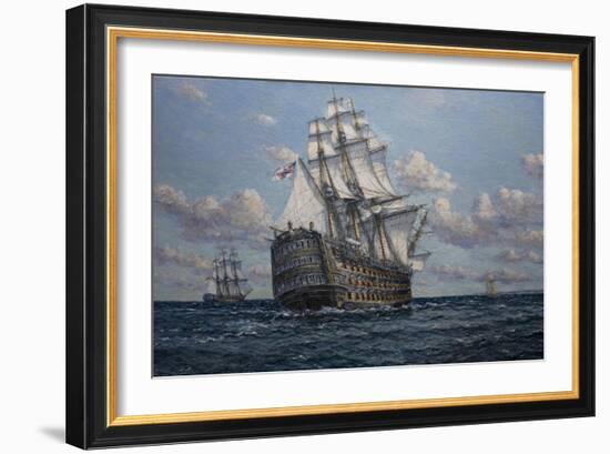 'Victory' Flagship of Vice Admiral Lord Nelson, 2010-John Sutton-Framed Giclee Print