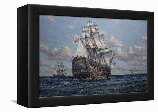 'Victory' Flagship of Vice Admiral Lord Nelson, 2010-John Sutton-Framed Premier Image Canvas