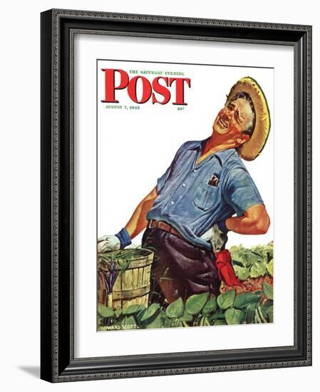 "Victory Garden," Saturday Evening Post Cover, August 7, 1943-Howard Scott-Framed Giclee Print