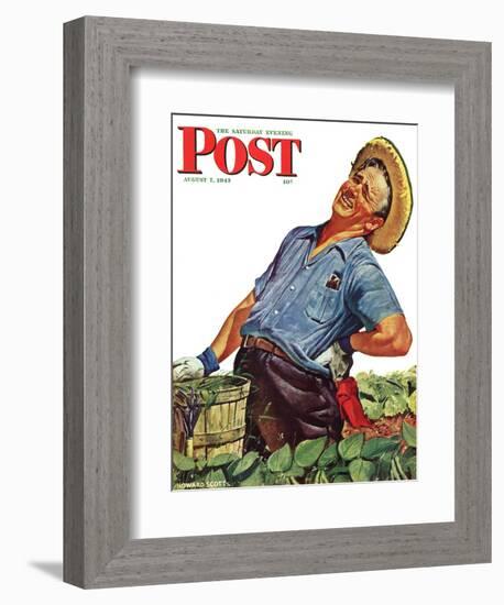 "Victory Garden," Saturday Evening Post Cover, August 7, 1943-Howard Scott-Framed Giclee Print