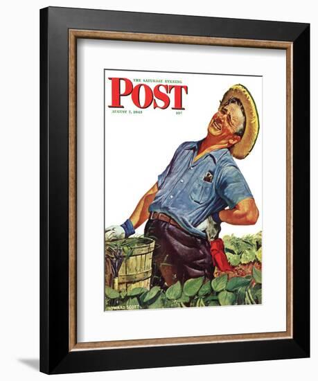 "Victory Garden," Saturday Evening Post Cover, August 7, 1943-Howard Scott-Framed Giclee Print