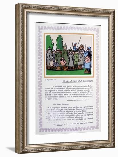 Victory in Artois and Champagne, 30th September 1915-Andre Helle-Framed Giclee Print