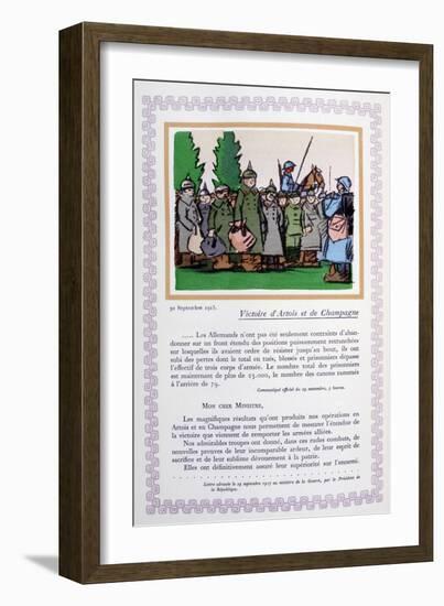 Victory in Artois and Champagne, 30th September 1915-Andre Helle-Framed Giclee Print