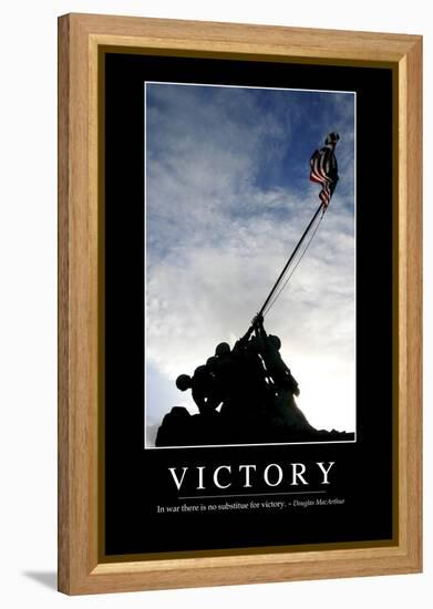 Victory: Inspirational Quote and Motivational Poster-null-Framed Premier Image Canvas