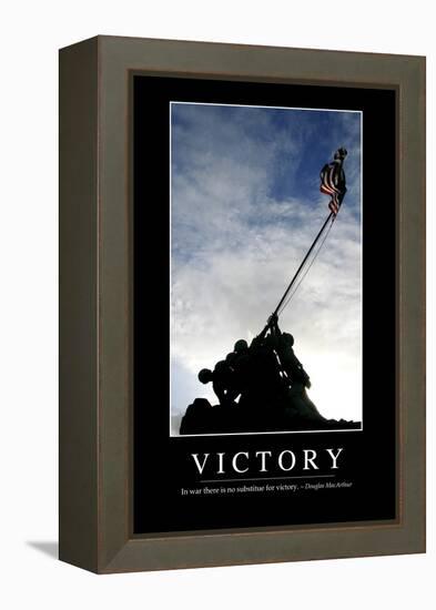 Victory: Inspirational Quote and Motivational Poster-null-Framed Premier Image Canvas