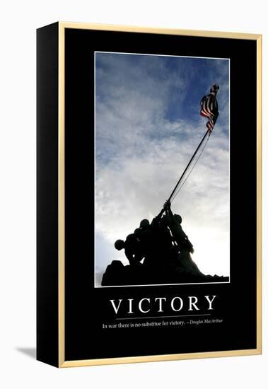 Victory: Inspirational Quote and Motivational Poster-null-Framed Premier Image Canvas