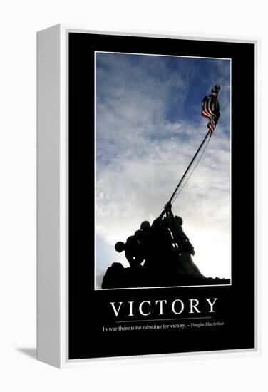 Victory: Inspirational Quote and Motivational Poster-null-Framed Premier Image Canvas