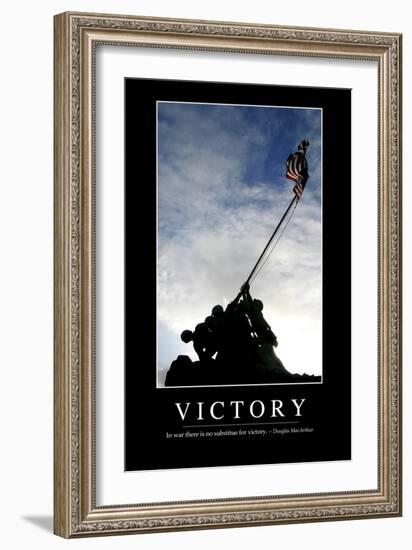 Victory: Inspirational Quote and Motivational Poster-null-Framed Photographic Print