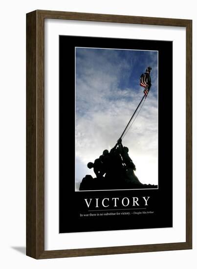 Victory: Inspirational Quote and Motivational Poster-null-Framed Photographic Print